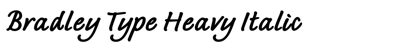 Bradley Type Heavy Italic